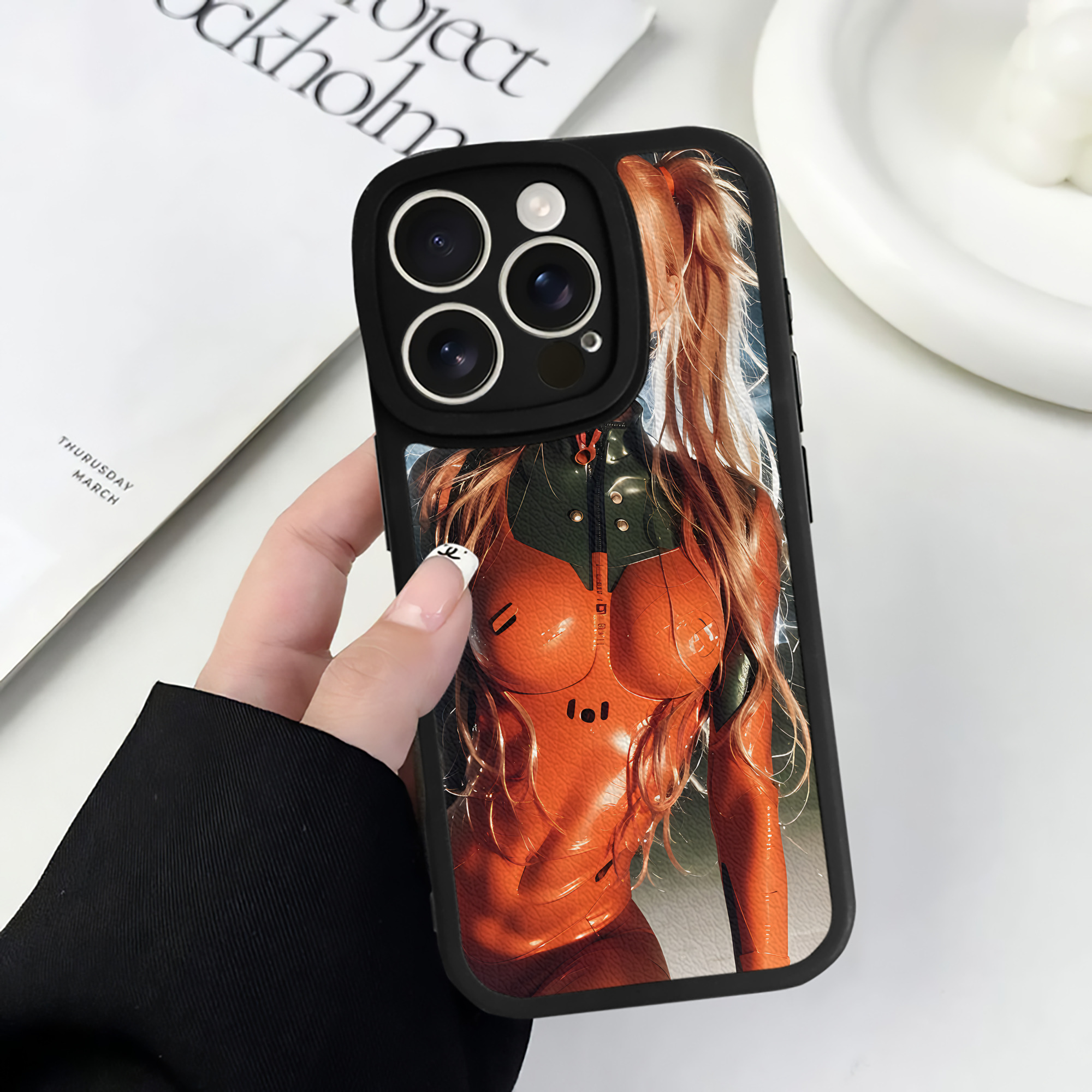（画像用） EVA 新世紀エヴァンゲリオン 【iPhone 16シリーズ対応】シリコンスマホケース（レザー調） 材質：シリコン